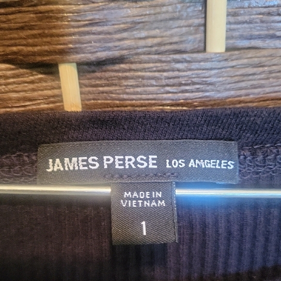 James Perse Classic Black Long Sleeve Dress - Picture 2 of 4